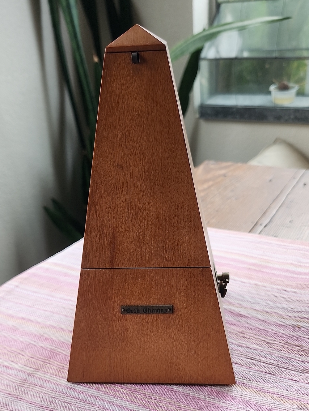 Vintage Seth Thomas Metronome De Maelzel Wood Wind Up Music Timer E899-575 ISS-2